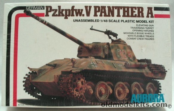 Aurora 1/48 Panzerkampfwagen V Panther A - 3rd SS Panzer/116th Panzer/12th SS Panzer, 071 plastic model kit